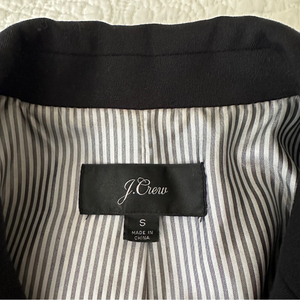 J.Crew Classic Women's Schoolboy Blazer Jacket Notch Collar Black Small K2899 - Picture 3 of 13
